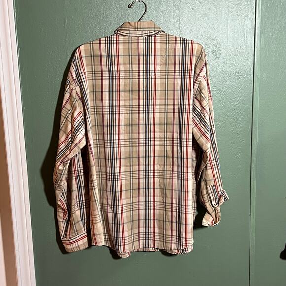 Koret City Blues Long Sleeve Plaid Shirt Womens Size Large Classic - Picture 5 of 5